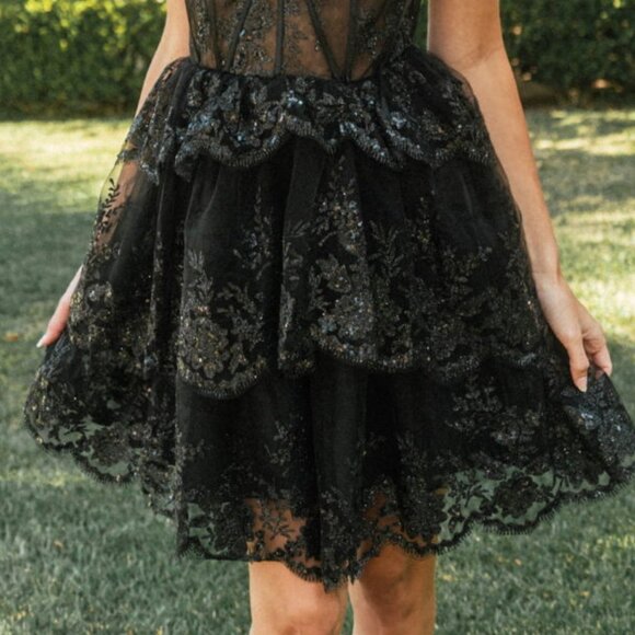 NEW FORMAL OFF SHOULDER HOMECOMING RUFFLED DRESS W/ SWEETHEART NECK GL GS3506 - Picture 10 of 10